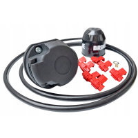 WIĄZKA 7 pin 7x0,75 INSTALACJA UNIWERSALNA HAK HOLOWNICZY GNIAZDO +OSŁONKA WIĄZKA 7 pin 7x0,75 INSTALACJA UNIWERSALNA HAK HOLOWNICZY GNIAZDO +OSŁONKA